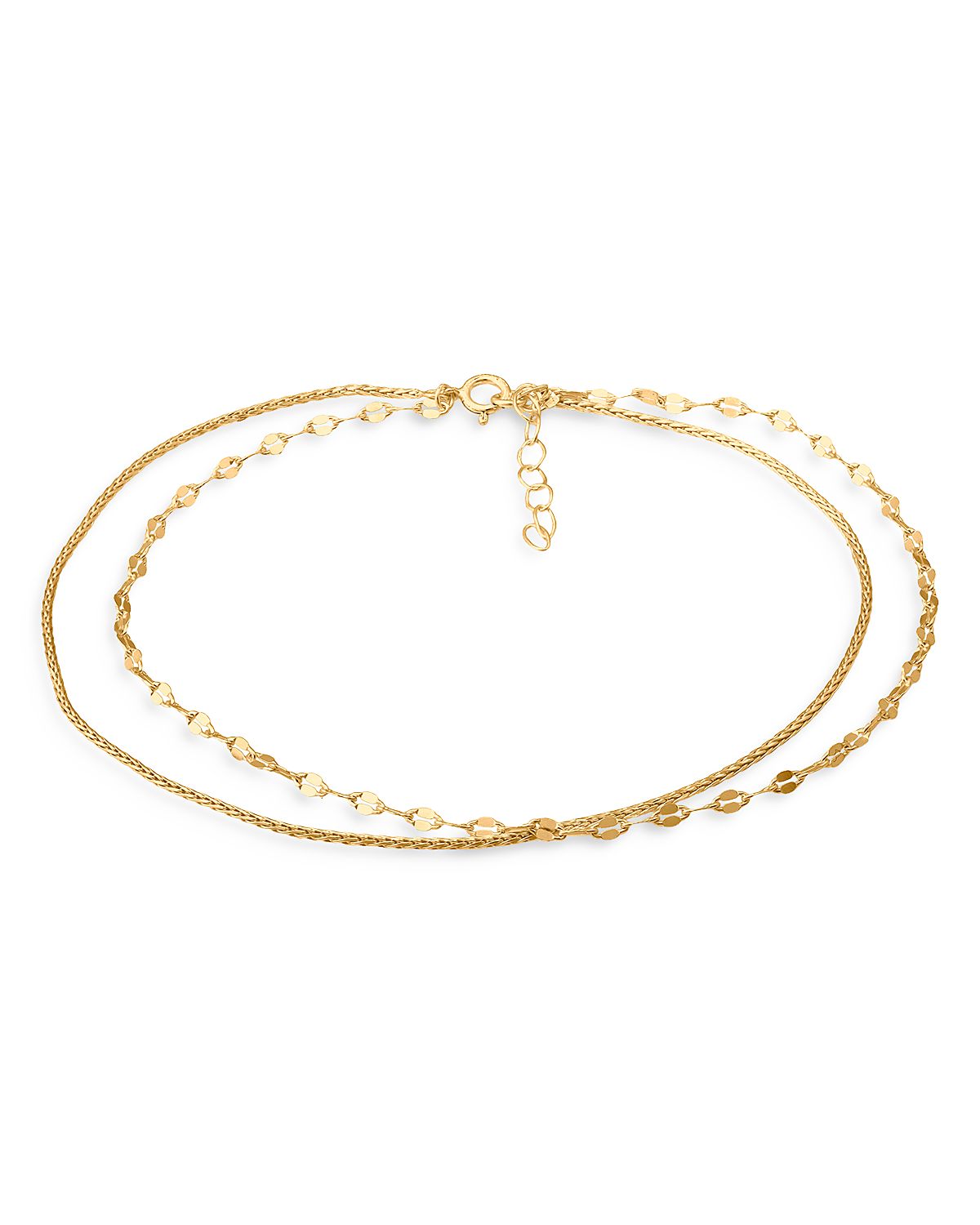 Aqua Double-Row Chain Anklet - Exclusive