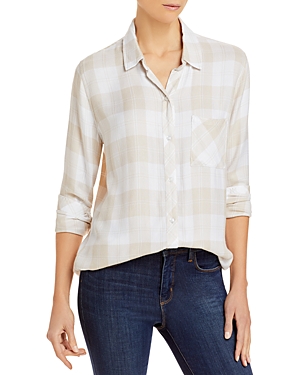 Rails Hunter Plaid Button-down Shirt In Almond