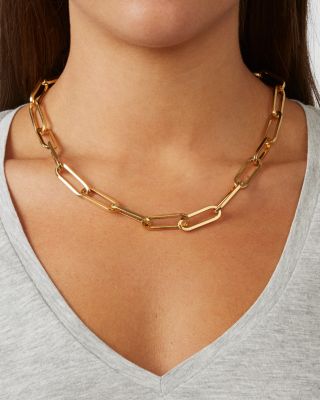 Hera Large-Link Collar Necklace, 17"-20"