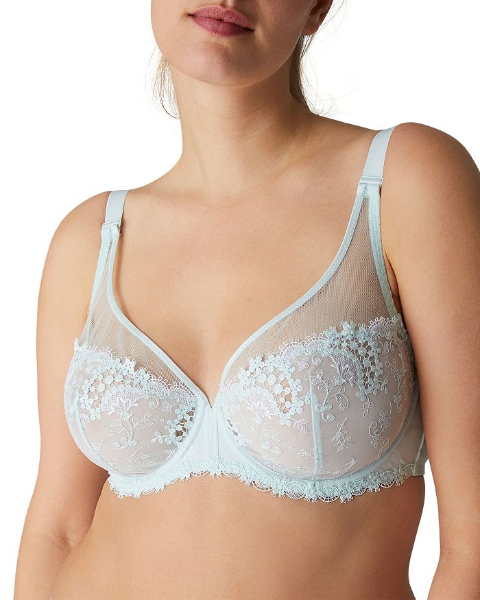 Simone Perele Wish Underwire Plunge Bra In Sea Green