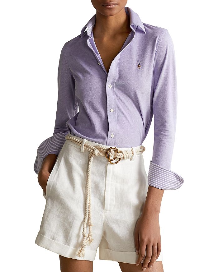 Polo Ralph Lauren Women's Knit Cotton Oxford Shirt