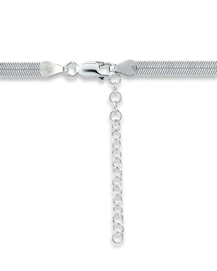 Shop Aqua Herringbone Chain Necklace, 16 - 100% Exclusive In Silver