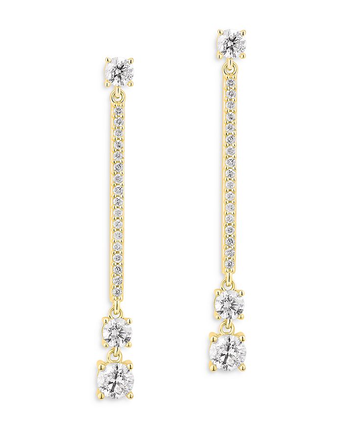 Bloomingdale's Diamond Line Earrings in 14K Yellow Gold, 1.0 ct. t.w ...