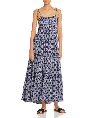 wayf lucca midi gathered dress