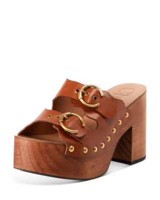 chloe woody canvas sandals