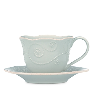 Lenox French Perle Ice Blue Cup and Saucer (882864336002 Home) photo