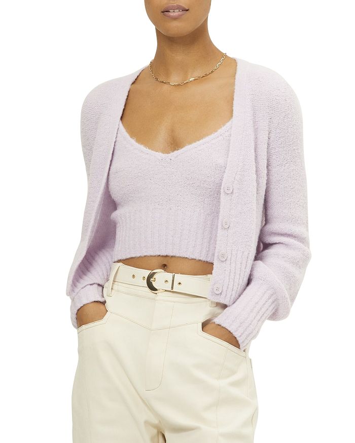 Cardigan Sweater & Cropped Cami Set