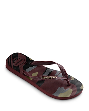 Havaianas Top Camo Flip Flops In Grape Wine