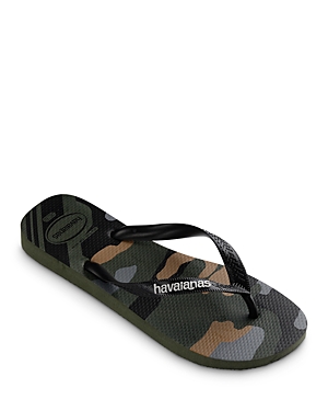 Havaianas Top Camo Flip Flop In Green Olive
