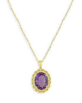 Bloomingdale's - Amethyst Pendant Necklace in 14K Yellow Gold, 18" - 100% Exclusive