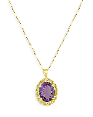 Bloomingdale's Amethyst Pendant Necklace in 14K Yellow Gold, 18 - 100% Exclusive