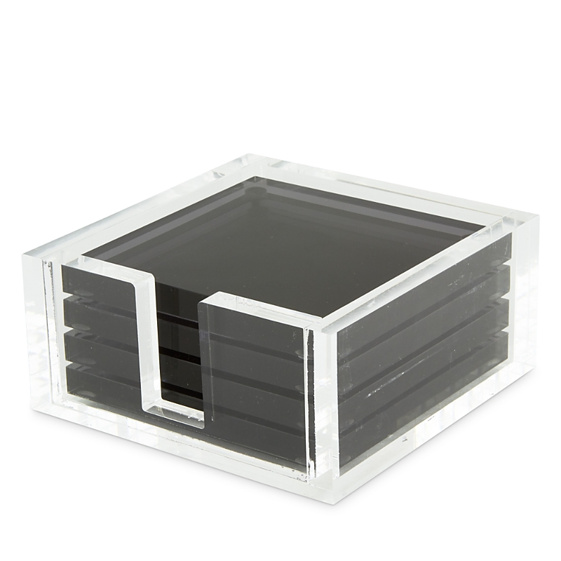 Tizo Design Lucite Coasters, Set Of 4 In Black