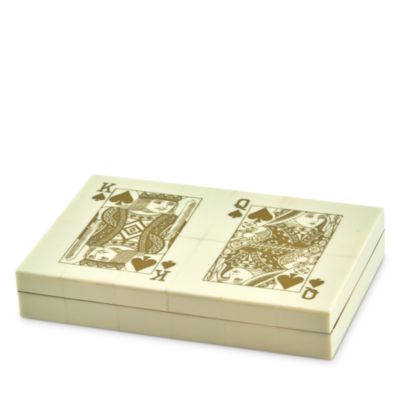 Tizo Design Resin & Bone Double Playing Card Box