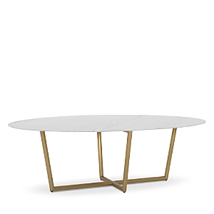 MITCHELL GOLD BOB WILLIAMS MODERN OVAL MARBLE DINING TABLE, 96 X 54,MODRNOVAL0126623