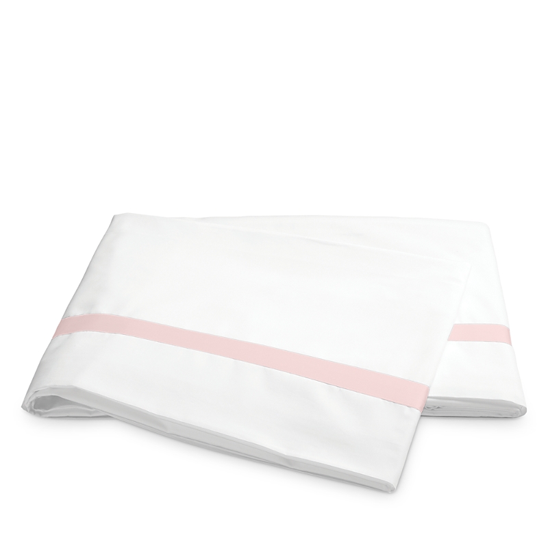 Matouk Lowell Flat Sheet, Twin In Pink