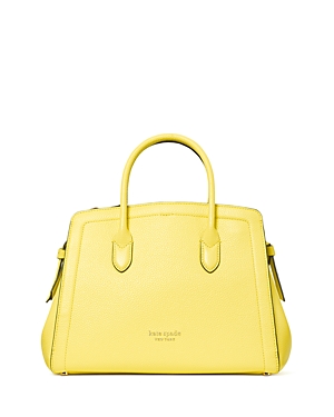 Kate Spade Knott Medium Leather Satchel In Yellow Sesame/gold