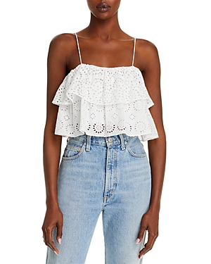ALICE AND OLIVIA ALICE AND OLIVIA MARYLYNN RUFFLE CROP TOP,CC105D29015