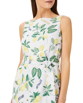 HOBBS LONDON Jaci Lemon Print Linen Sheath Dress | Bloomingdale's Women
