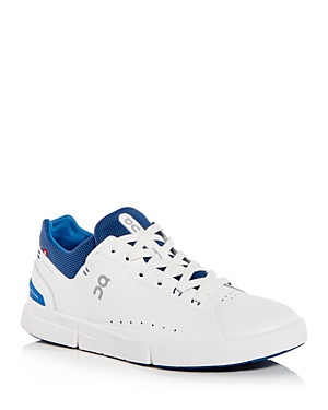 On Men's The Roger Advantage Low Top Sneakers In White/cobalt