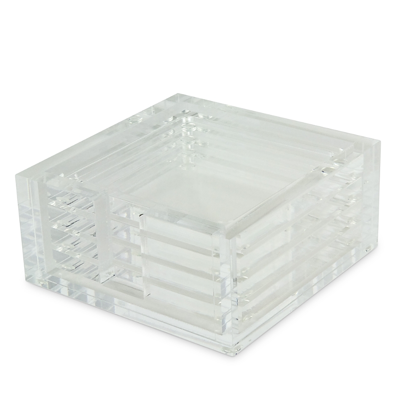 Tizo Design Lucite Coasters, Set Of 4 In Clear
