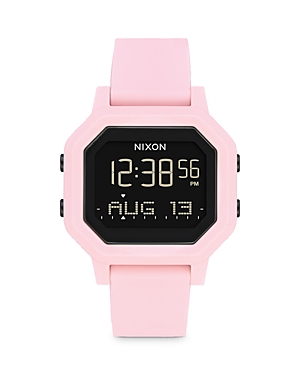 Shop Nixon Siren Digital Watch, 38mm In Pale Pink