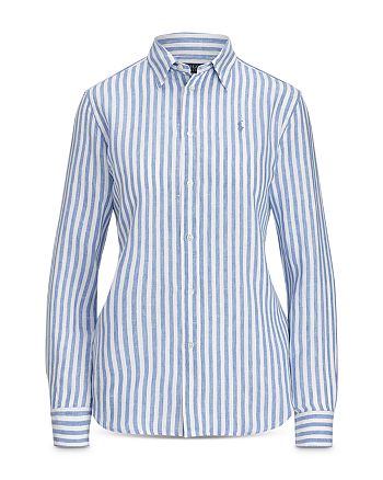 Ralph Lauren Relaxed Fit Striped Linen Shirt | Bloomingdale's