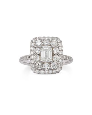 Emerald-Cut Certified Diamond Engagement Ring in 14K White Gold, 2.0 tcw 