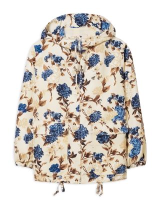 Tory Burch Floral Print Windbreaker 