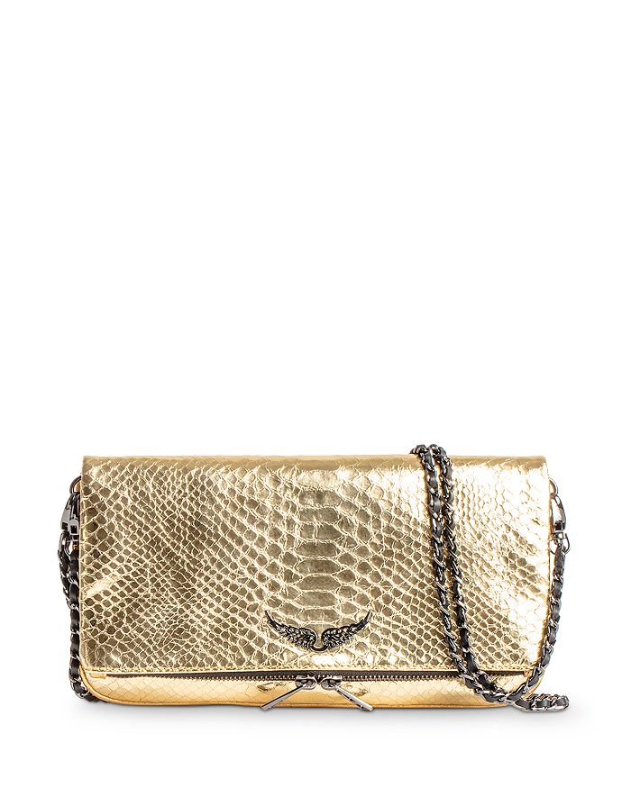 Zadig & Voltaire Savage Metallic Foldover Chain Strap Bag | Bloomingdale's