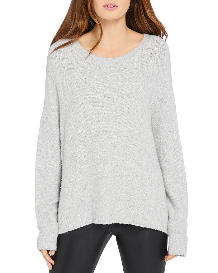 Alice And Olivia Roma Boucle Pullover Sweater In Heather Grey