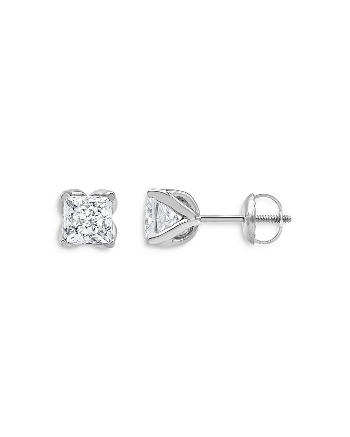 Bloomingdale's - Diamond Princess Cut StarBloom™ Stud Earrings in 14K White Gold, 0.5 ct. t.w. - 100% Exclusive