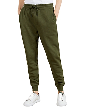 Ted Baker Cotton Jersey Regular Fit Jogger Pants In Khaki