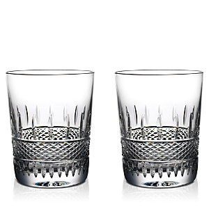 Waterford Irish Lace Double Old Fashioned Glass, Set Of 2 In Transparent
