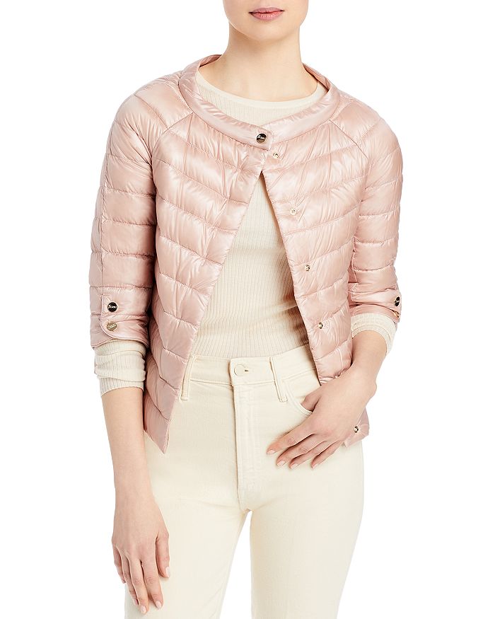 Herno Cropped Down Puffer Jacket In Candy