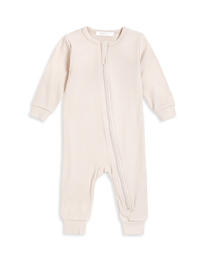 Petit Lem Kids'  Unisex Ribbed Coverall - Baby In Beige