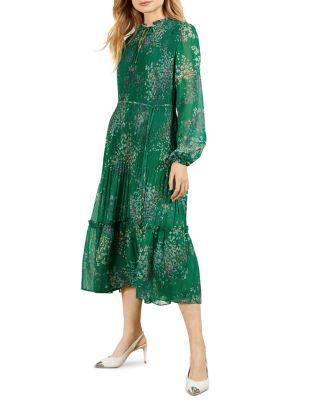 Ted Baker Serendipity Pleated Long Sleeve Midi Dress | Bloomingdale's Women