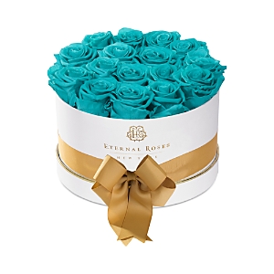 Eternal Roses Empire Small Gift Box In Tiffany Blue