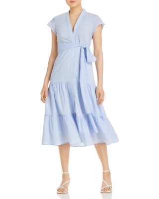 Kobi Halperin - Amira Micro Striped Tiered Shirtdress