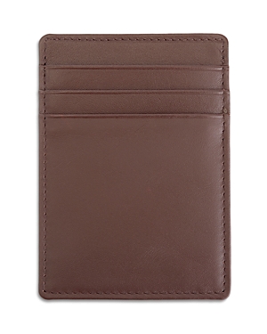 Shop Royce New York Leather Magnetic Money Clip Wallet In Brown