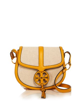 Tory Burch Miller Canvas Quadrant Small Saddle Bag | Bloomingdale's