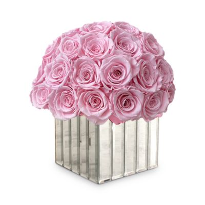 Rose Box NYC - Modern Box with Half Ball of Roses