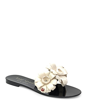 Shop Kate Spade Women's Jaylee Embellished Slip On Sandals In Ivory