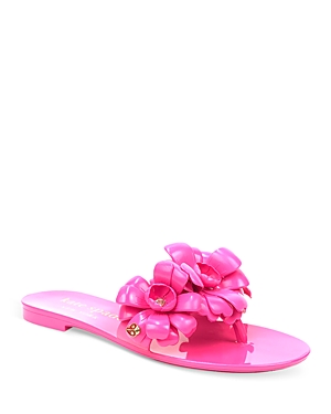 Kate Spade Women's Jaylee Floral Appliqué Jelly Slides In Pink