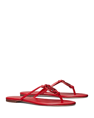 Tory Burch Miller Laser-cut Logo Flip-flops In Tory Red