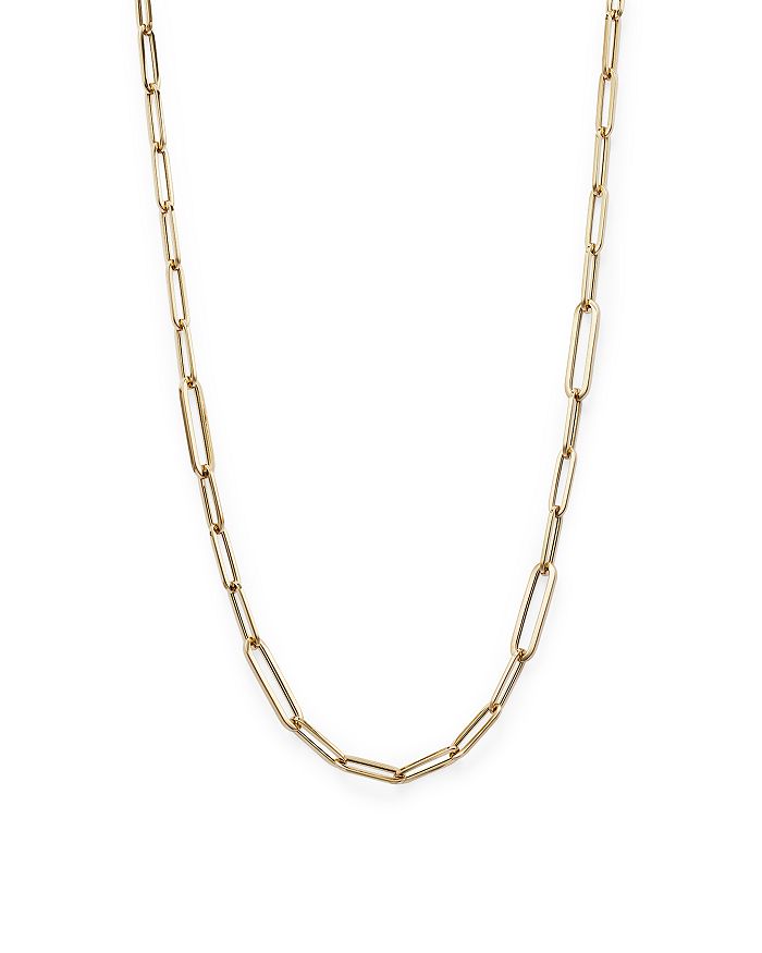 Roberto Coin 18K Yellow Gold Polished Oval Link Chain Necklace, 17 ...