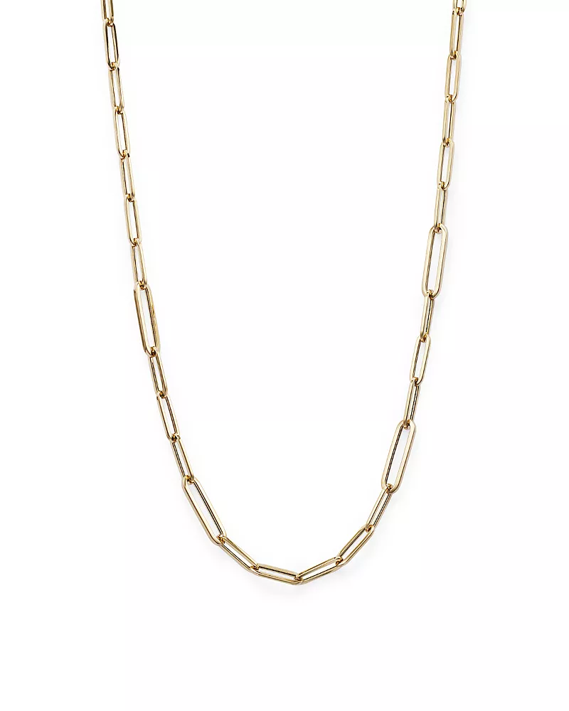 Roberto Coin 18K Yellow Gold Polished Oval Link Chain Necklace, 17