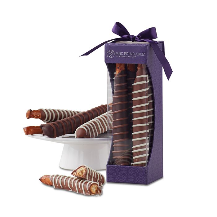 Mrs Prindables Mrs. Prindable's Chocolate & Caramel Dipped Pretzels, 4