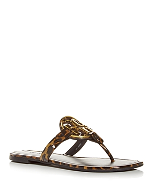 Tory Burch Women's Miller Leopard Print Thong Sandals In Barbados | ModeSens
