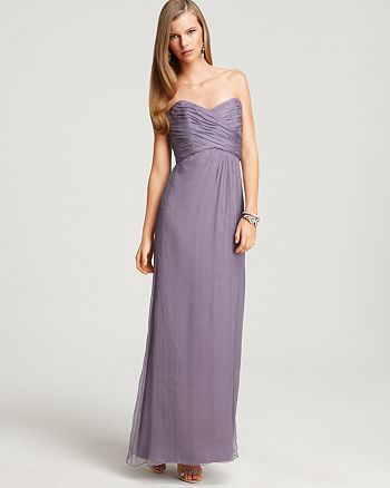 Amsale Sweetheart Strapless Ruched Gown | Bloomingdale's