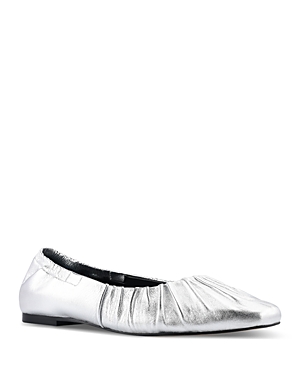 Marc Fisher Ltd Women's Ophia Ballet Flats In Silver Leather